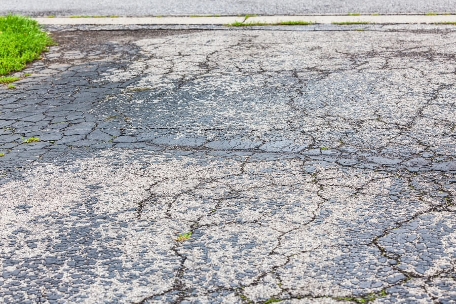 old driveway asphalt