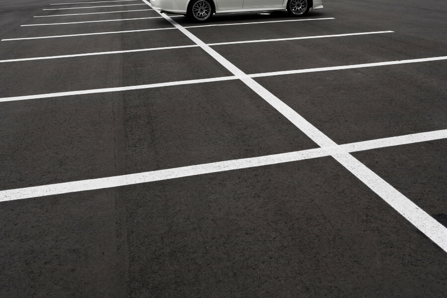 asphalt parking lot